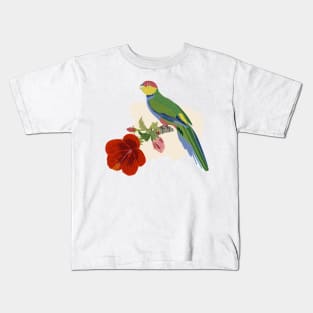 Parrot and Hibiscus Kids T-Shirt